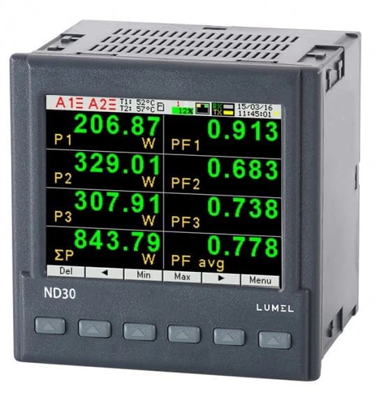 Analizador de redes eléctricas LUMEL ND30