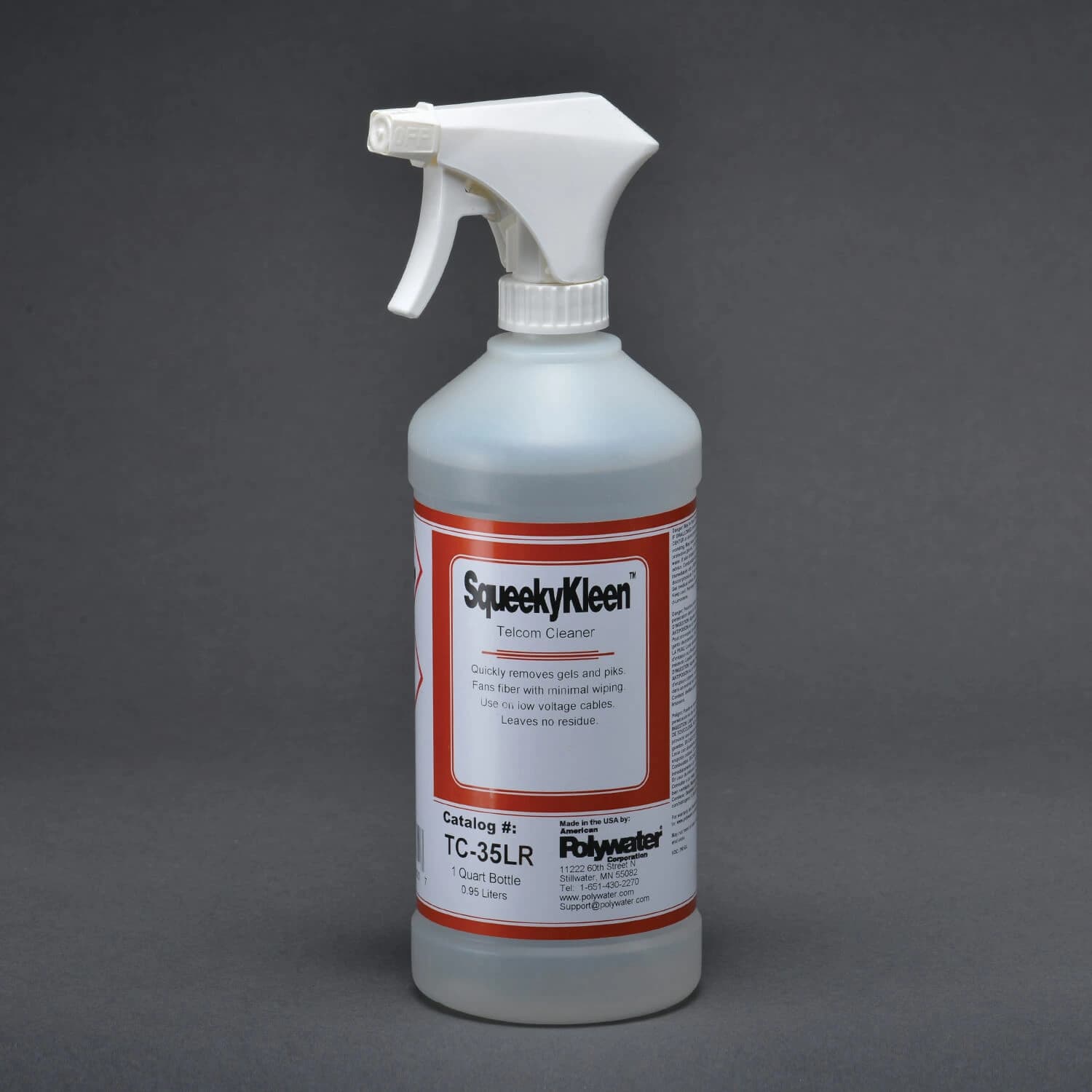 Polywater SqueekyKleen - Limpiador para fibra óptica