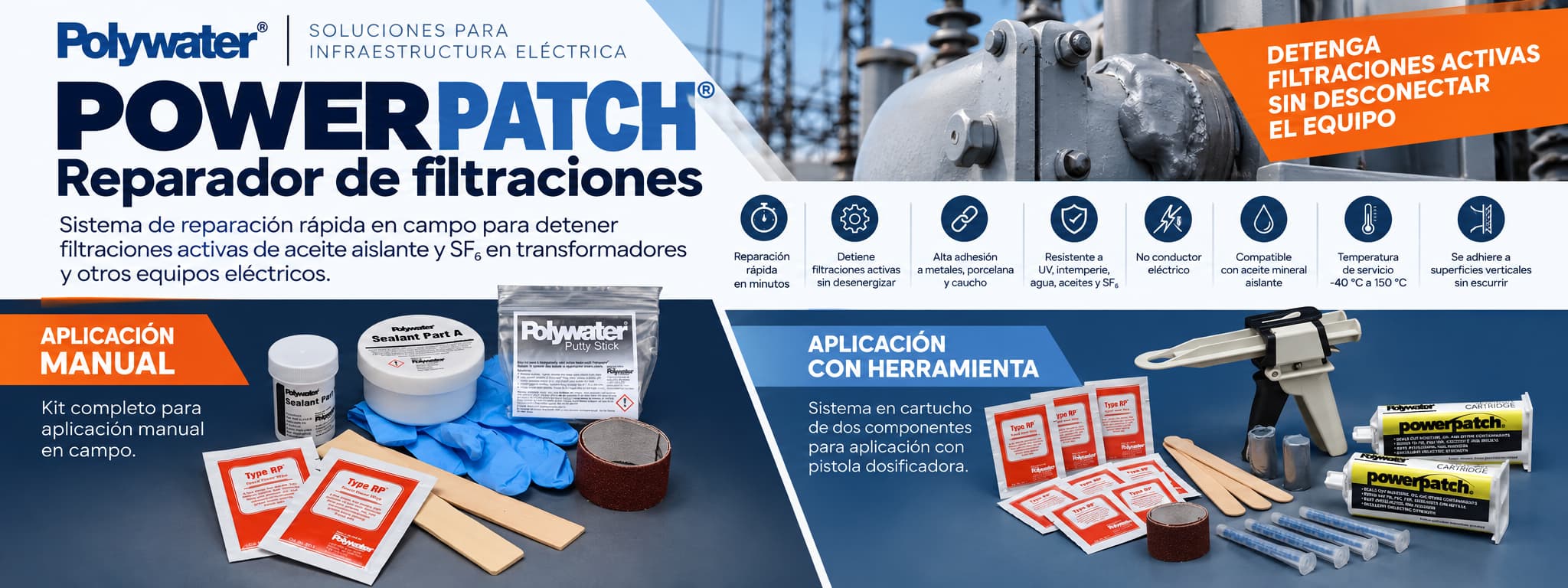Sellante reparador de filtraciones activas PowerPatch